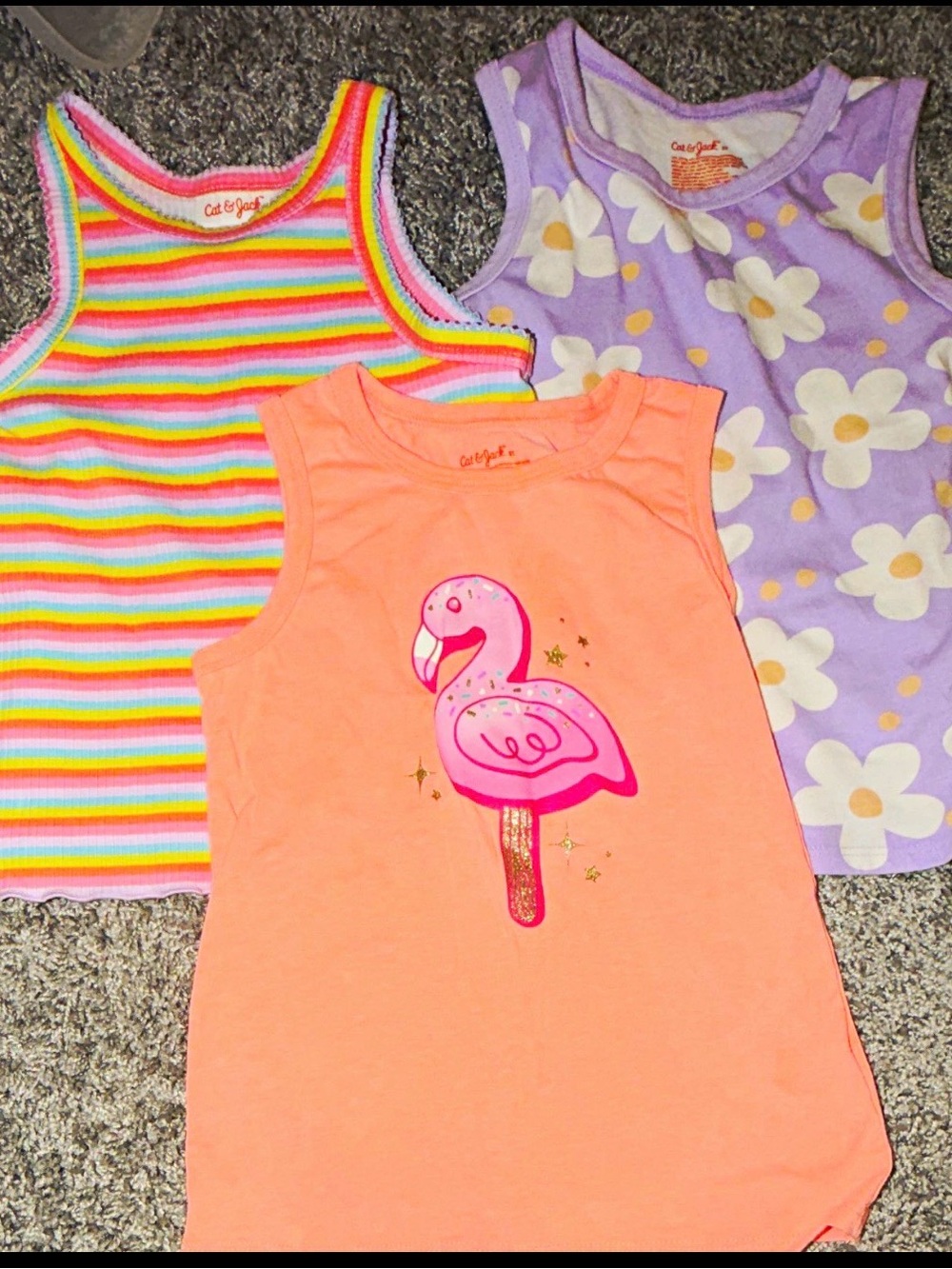 Cat & Jack Girls' Graphic Tank Tops
